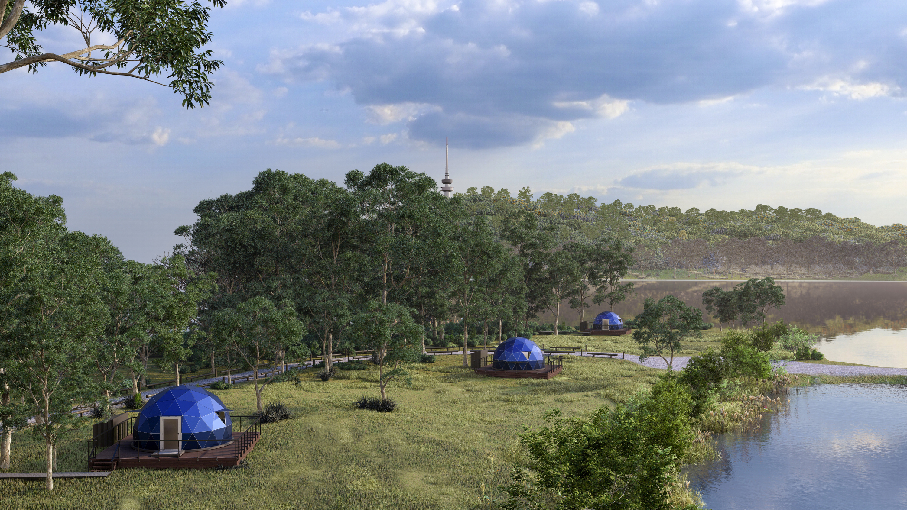 Canberra’s Lake Burley Griffin is scoring its first-ever luxury off-grid glamping retreat