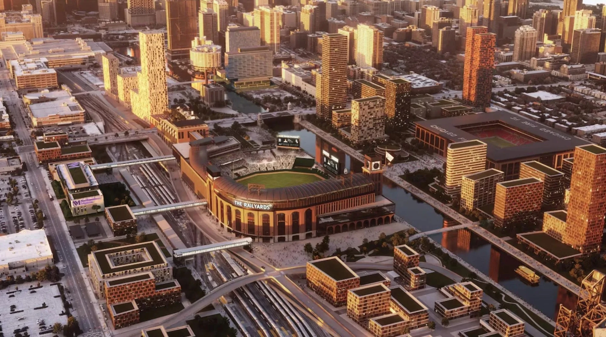 Renderings for "Railyards" ballpark