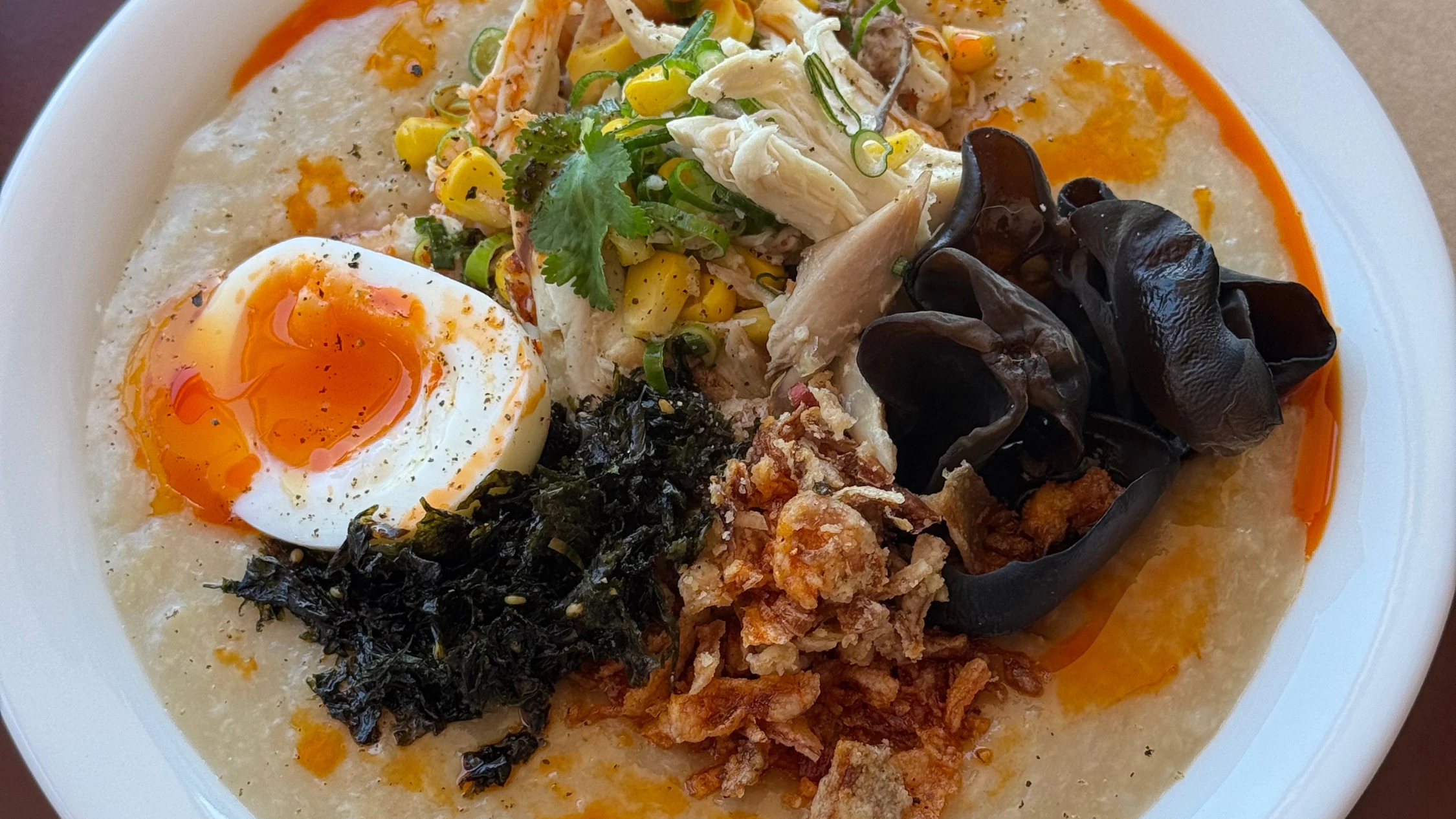 Chicken congee at Winnie's 