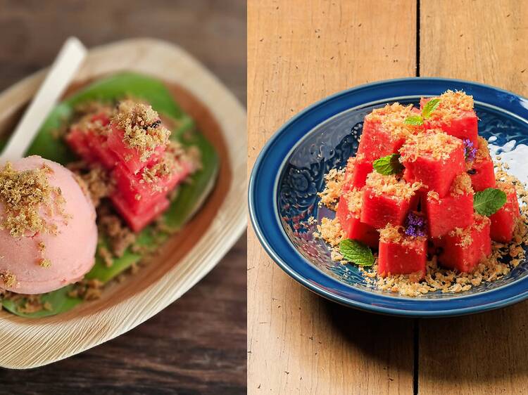 Cool down with watermelon and dried fish ice cream at Jinta Homemade Icecream Cool down with watermelon and dried fish ice cream at Jinta Homemade Icecream