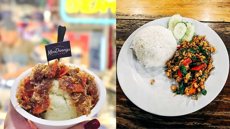 Turn pad kra pao into dessert at Moodaeng’s Amphawa Turn pad kra pao into dessert at Moodaeng’s Amphawa