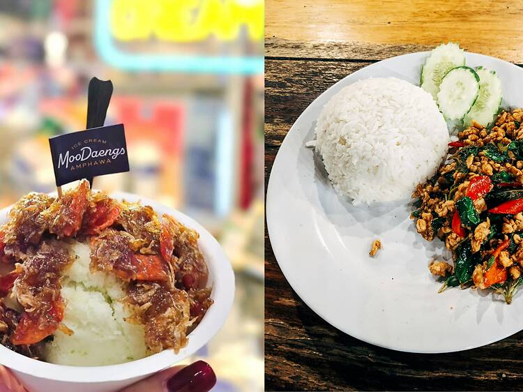 Turn pad kra pao into dessert at Moodaeng’s Amphawa Turn pad kra pao into dessert at Moodaeng’s Amphawa