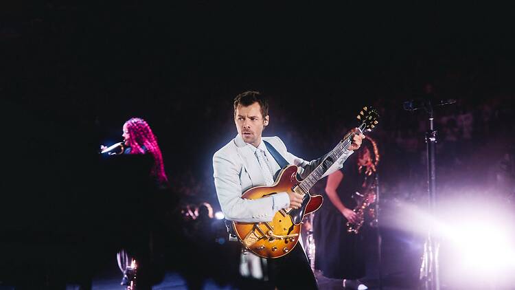 Harry Styles on stage Harry Styles on stage
