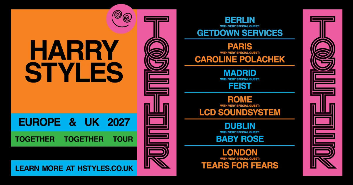 Harry Styles Europe and UK 2027 Tour poster