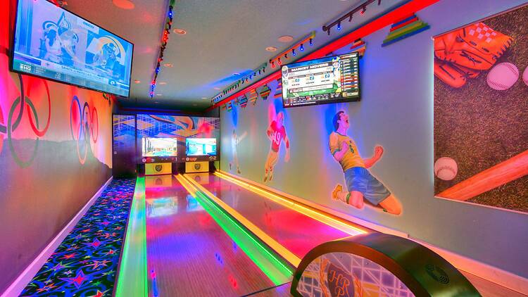 Best for massive group trips: The adult playground with a bowling alley and cinema