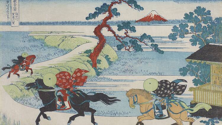 Katsushika Hokusai, ‘Sekiya Village on the Sumida River’, (1830-1833). The Iuchi Collection, on deposit at The National Museum of Western Art, Tokyo. Katsushika Hokusai, ‘Sekiya Village on the Sumida River’, (1830-1833). The Iuchi Collection, on deposit at The National Museum of Western Art, Tokyo.