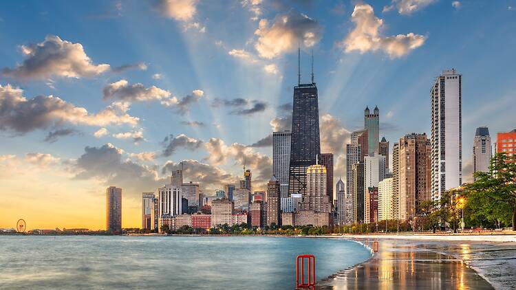 Chicago skyline at dawn Chicago skyline at dawn