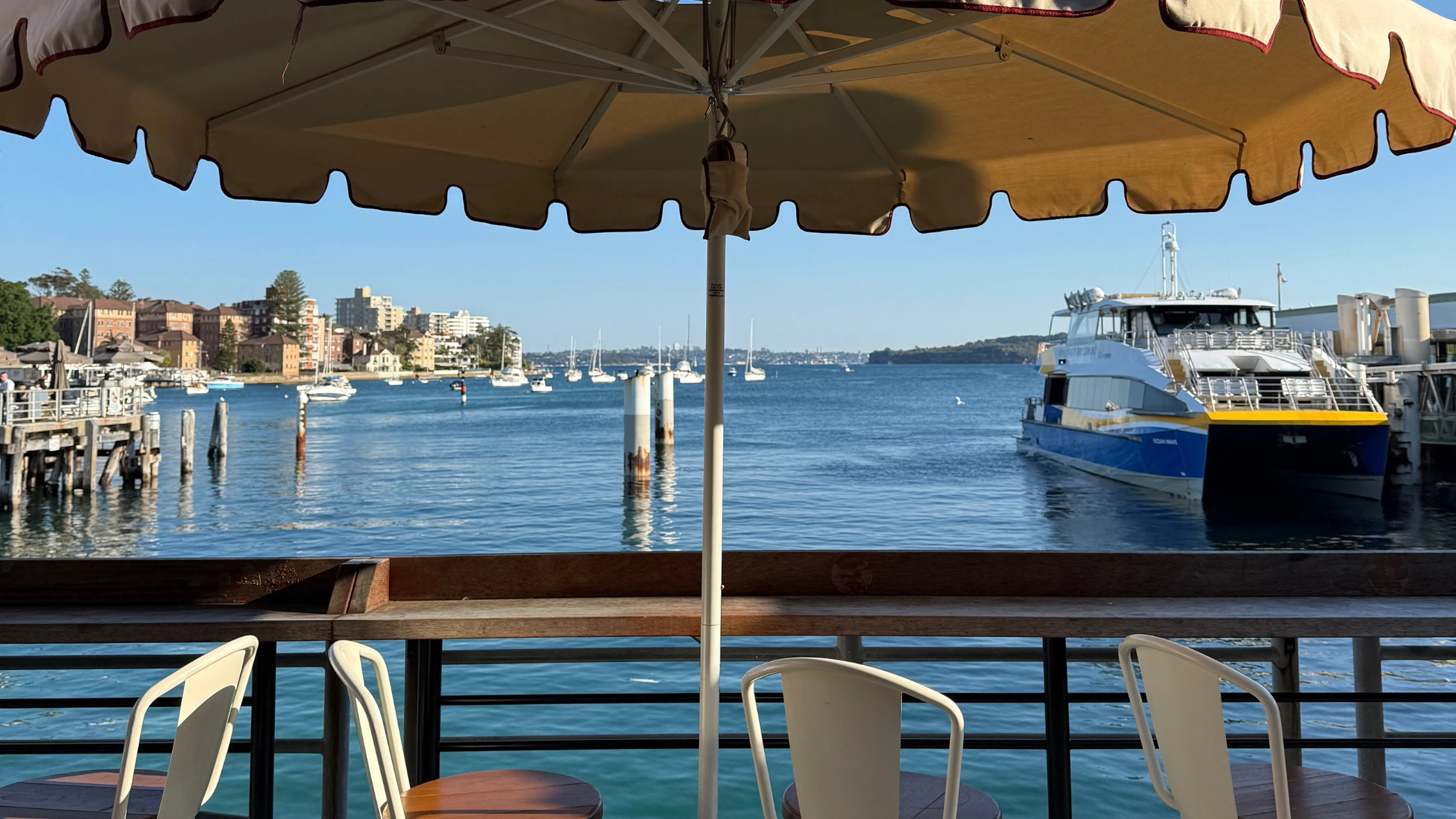 The view from Stanley Manly Wharf