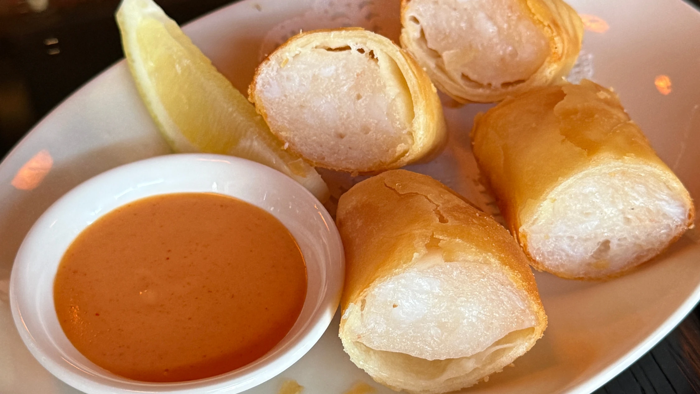 The bug spring rolls at Stanley Manly Wharf