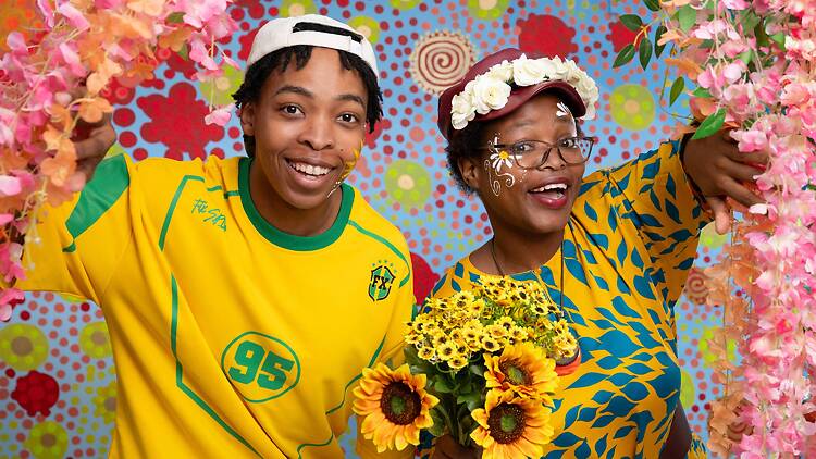 Face painters Phelekwa Mdutyana from Trip Artworks and Tone Qayiya Nondabula, celebrate spring at Glenwood Village Spring Fair. This is one of many events happening in KZN this weekend. 