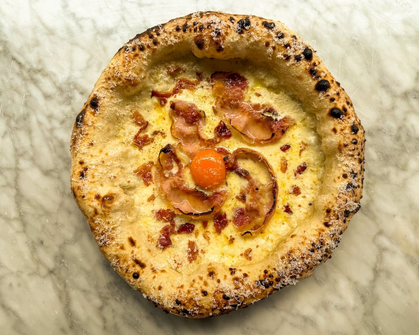 ‘Carbo’ pizza at Crust Bros