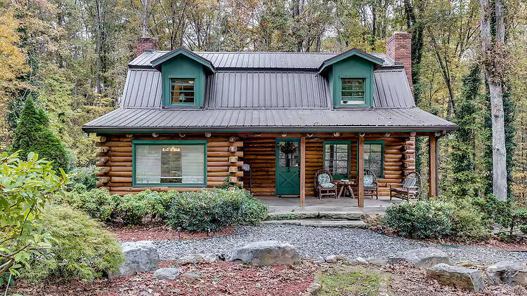 Best for large group getaways: The fairytale cabin with a pool