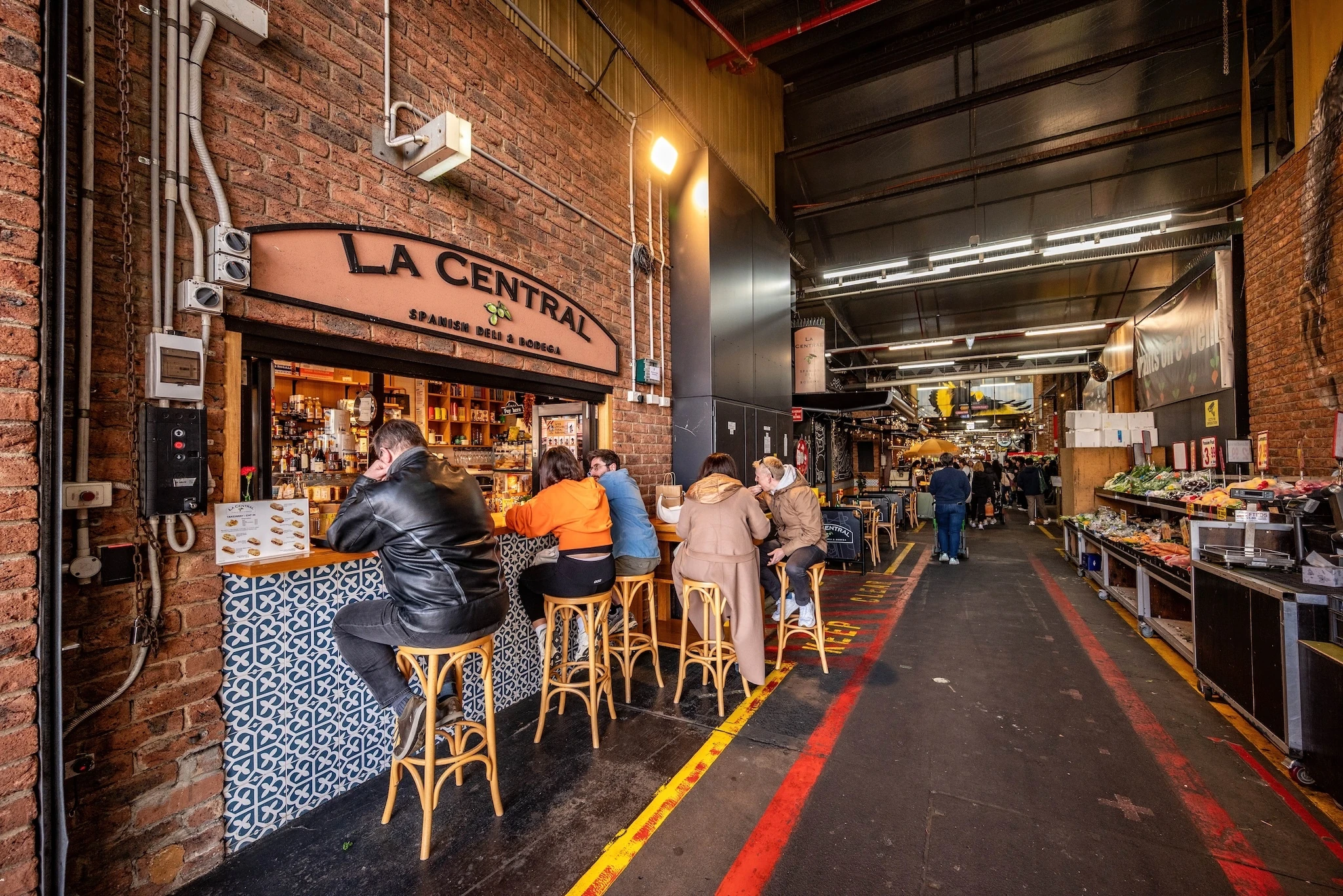 Market stalls at the popular South Melbourne Market