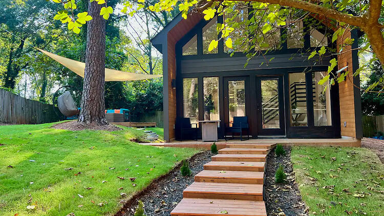 Best for nature lovers: The tiny cabin with a dreamy loft