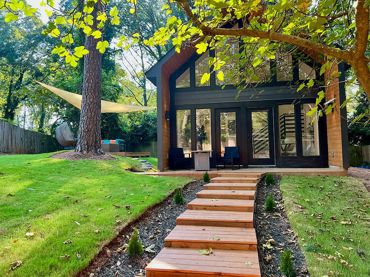 Best for nature lovers: The tiny cabin with a dreamy loft