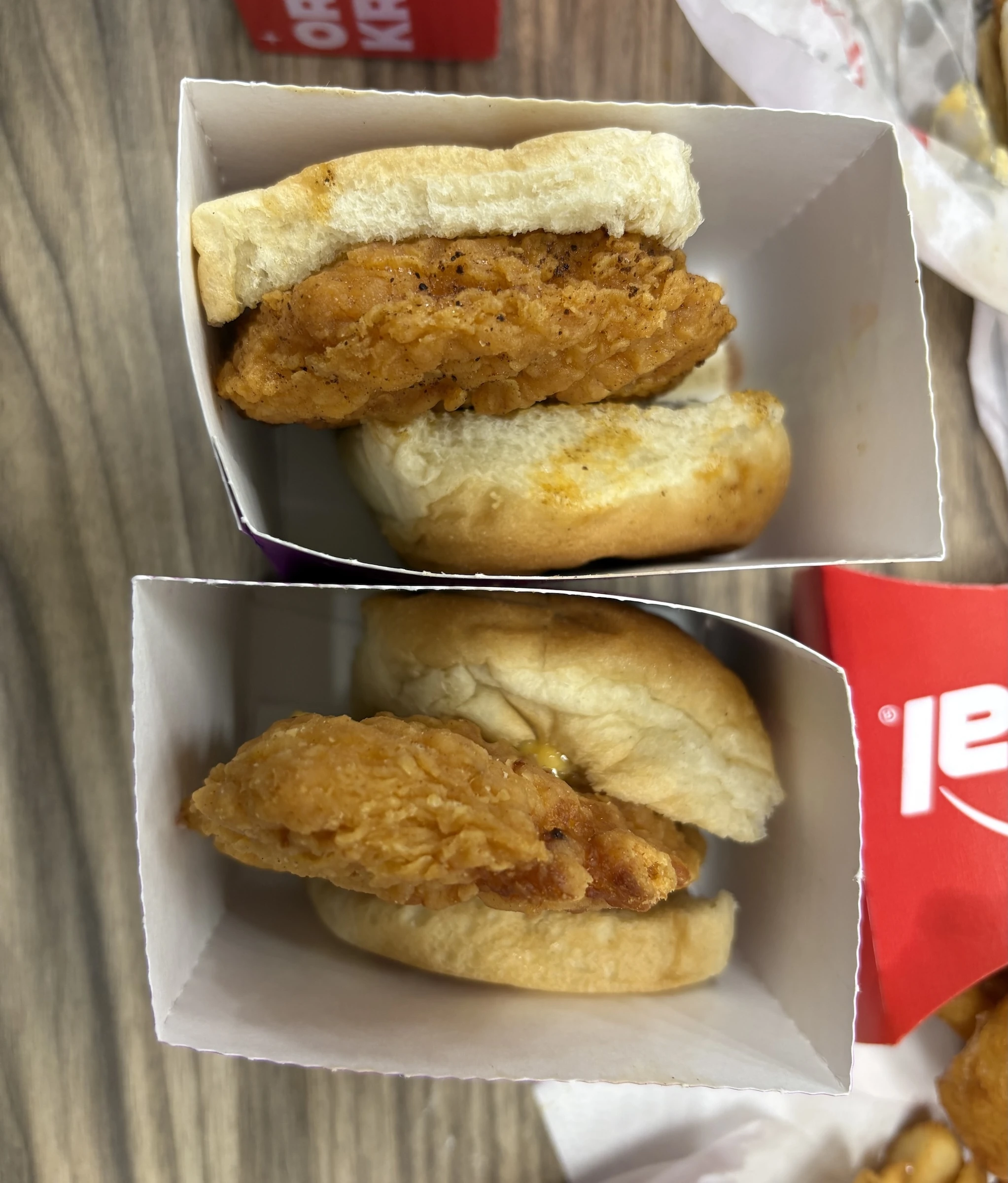 Krystal chicken sandwiches