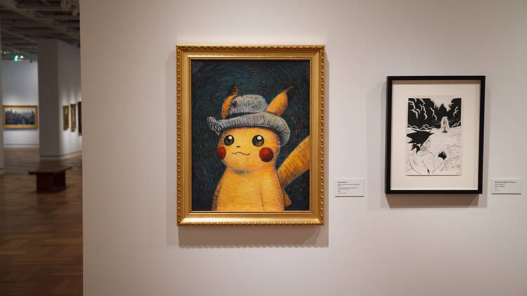 Naoyo Kimura, Pikachu inspired by ‘Self-Portrait with Grey Felt Hat’ at the Lucas Museum of Narrative Art