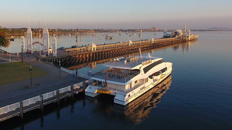 Port Phillip Ferries on the harbour Port Phillip Ferries on the harbour at sunset