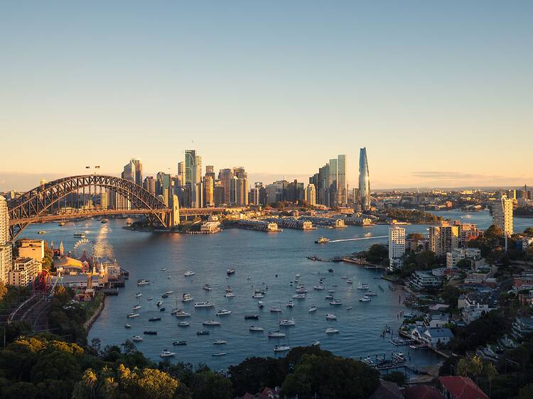 Lavendar Bay, Sydney Aerial of Sydney Harbour from Lavendar Bay