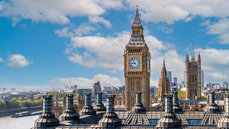 The London skyline with Big Ben The London skyline with Big Ben