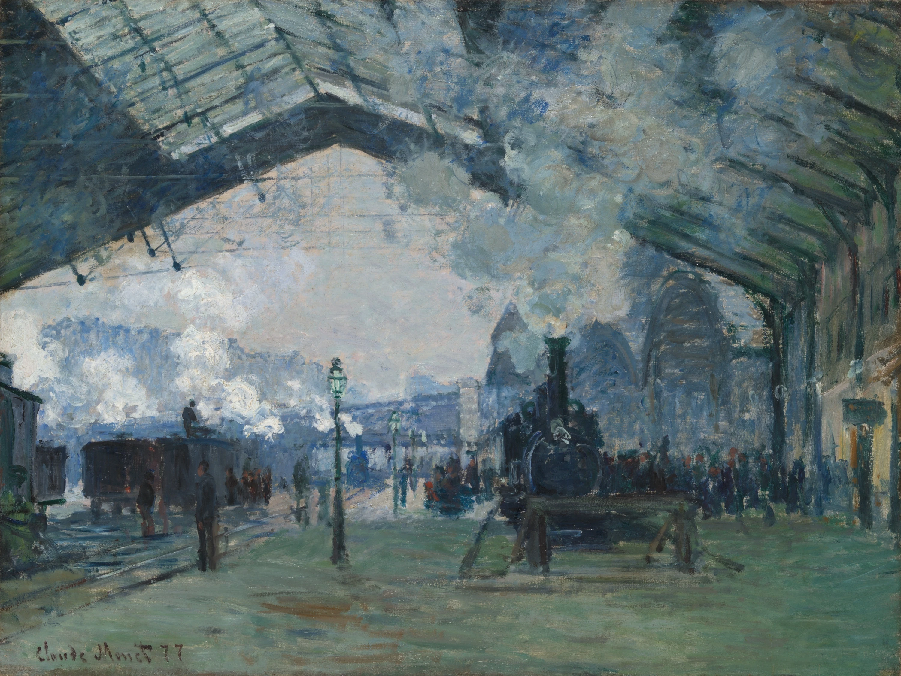 Claude Monet, Arrival of the Normandy Train, Gare Saint-Lazare , 1877. Art Institute of Chicago. Mr and Mrs. Martin A. Ryerson Collection. 