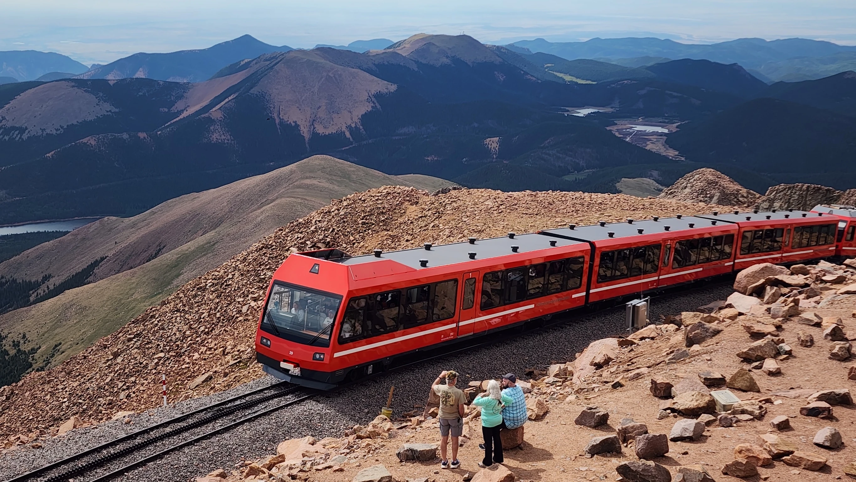 Pikes Peak Cog Railway nearing the top
