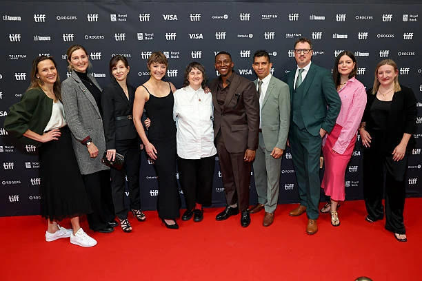 Christina Ceyton, Hadley Greswold, Sonia Guggenheim, Kristen Raath, Jenna Cato Bass, Lawrence Maleka, Hisham Samie, Alan Shelley, Kiva Reardon and Bec Jenek attend the premiere of "Future Tense" at TIFF.