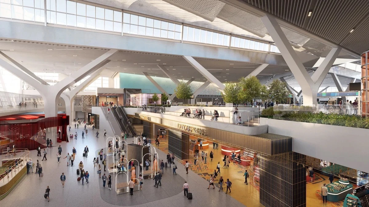 Renderings of the new JFK Terminal One