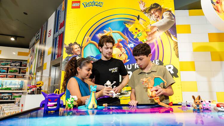 Kids at the LEGO® Pokémon™ SMART Play™ experience available in-store at Pitt Street Mall 