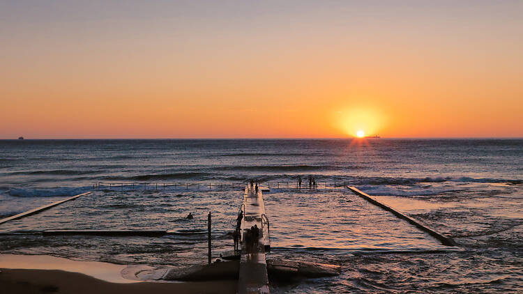 Sunset by the beach in Wollongong Sunset by the beach in Wollongong