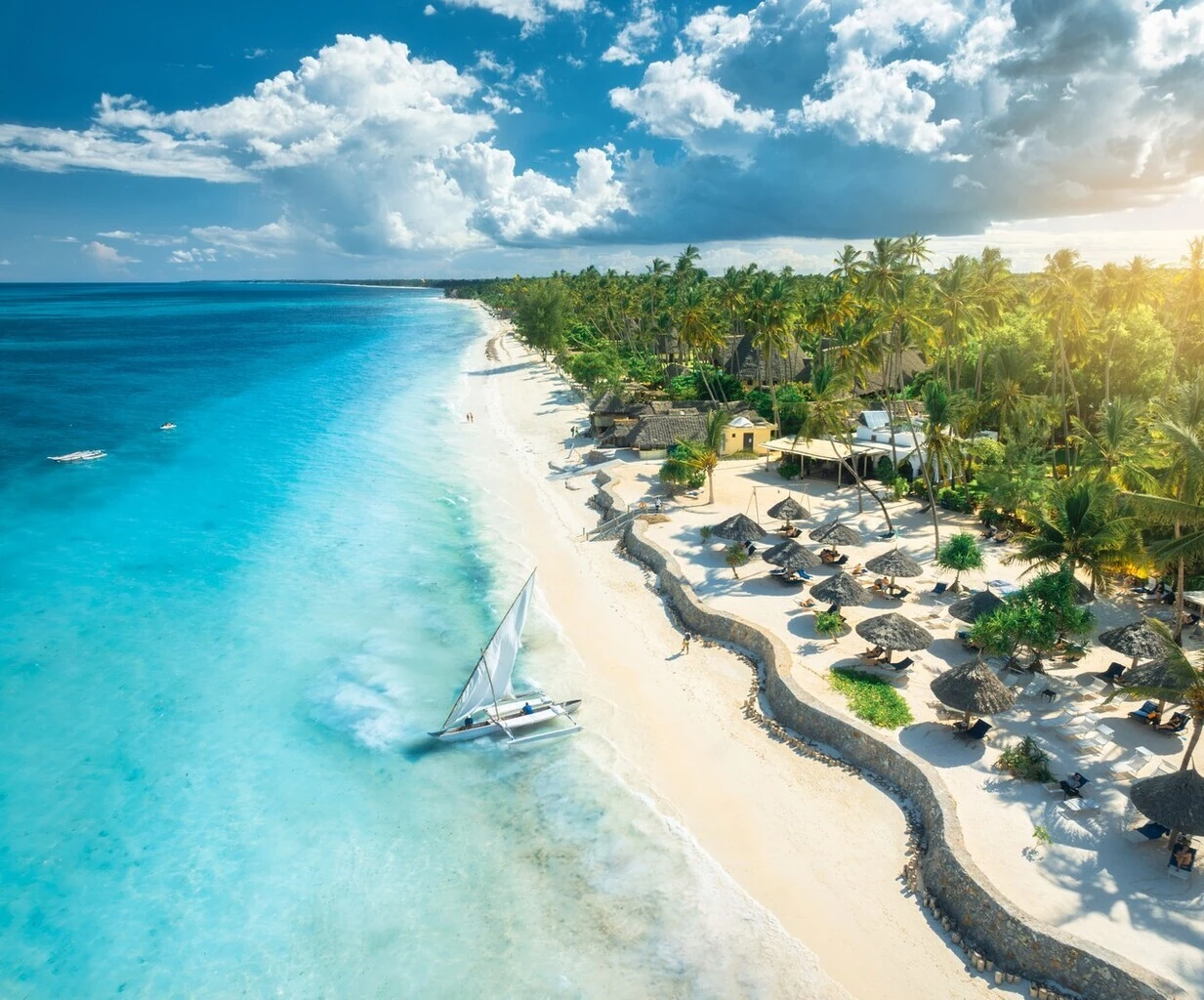 Aerial view of Zanzibar