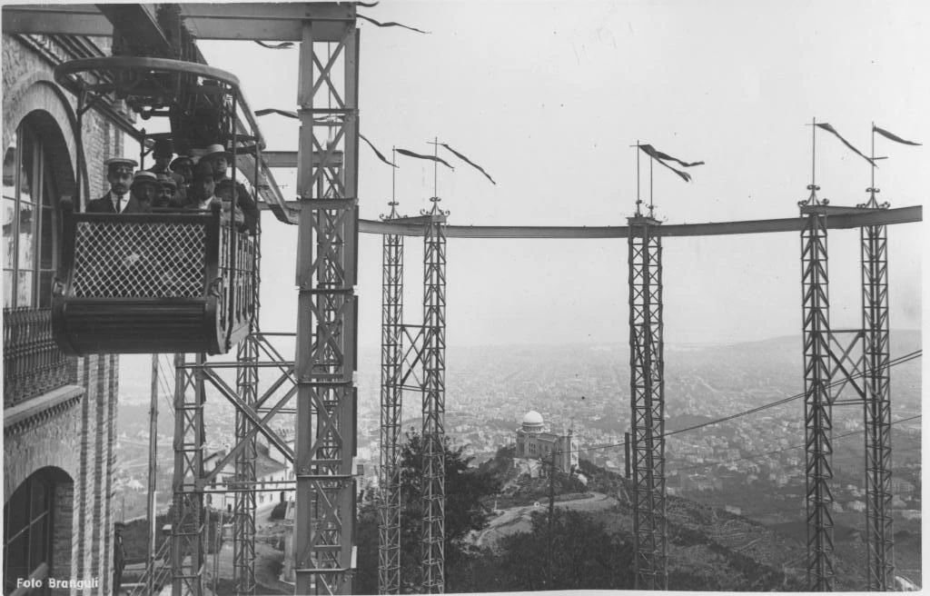 Funicular aeri del Tibidabo, fotografia antiga