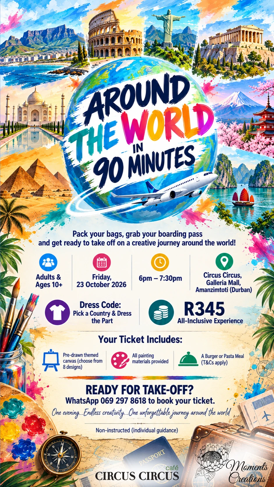 Paint an iconic landmark at this global event. 