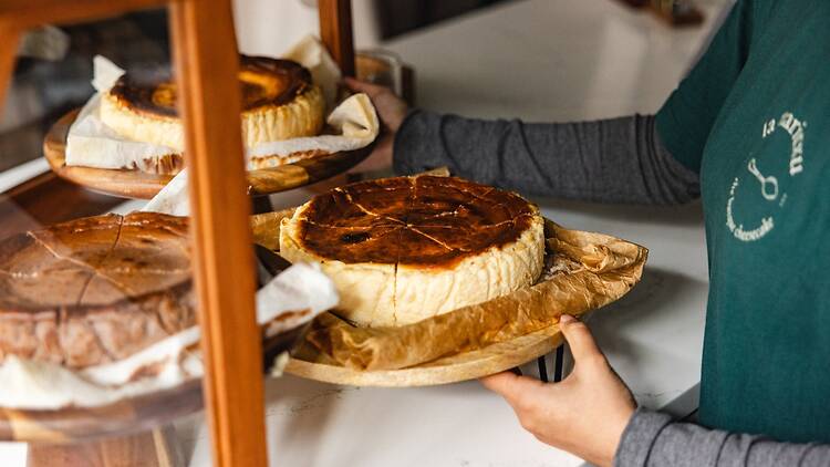 Basque cheesecake at La Maritxu Basque cheesecake at La Maritxu