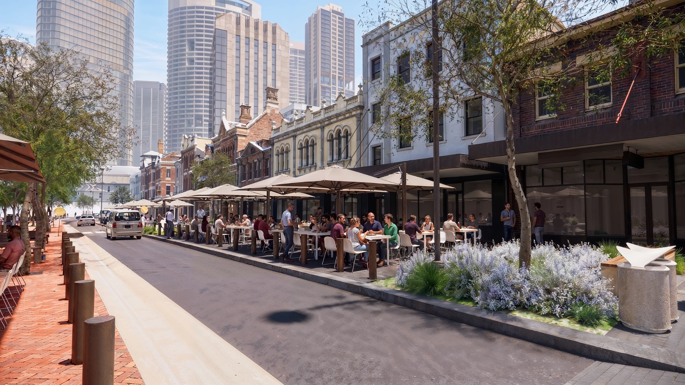 render of George Street transformation