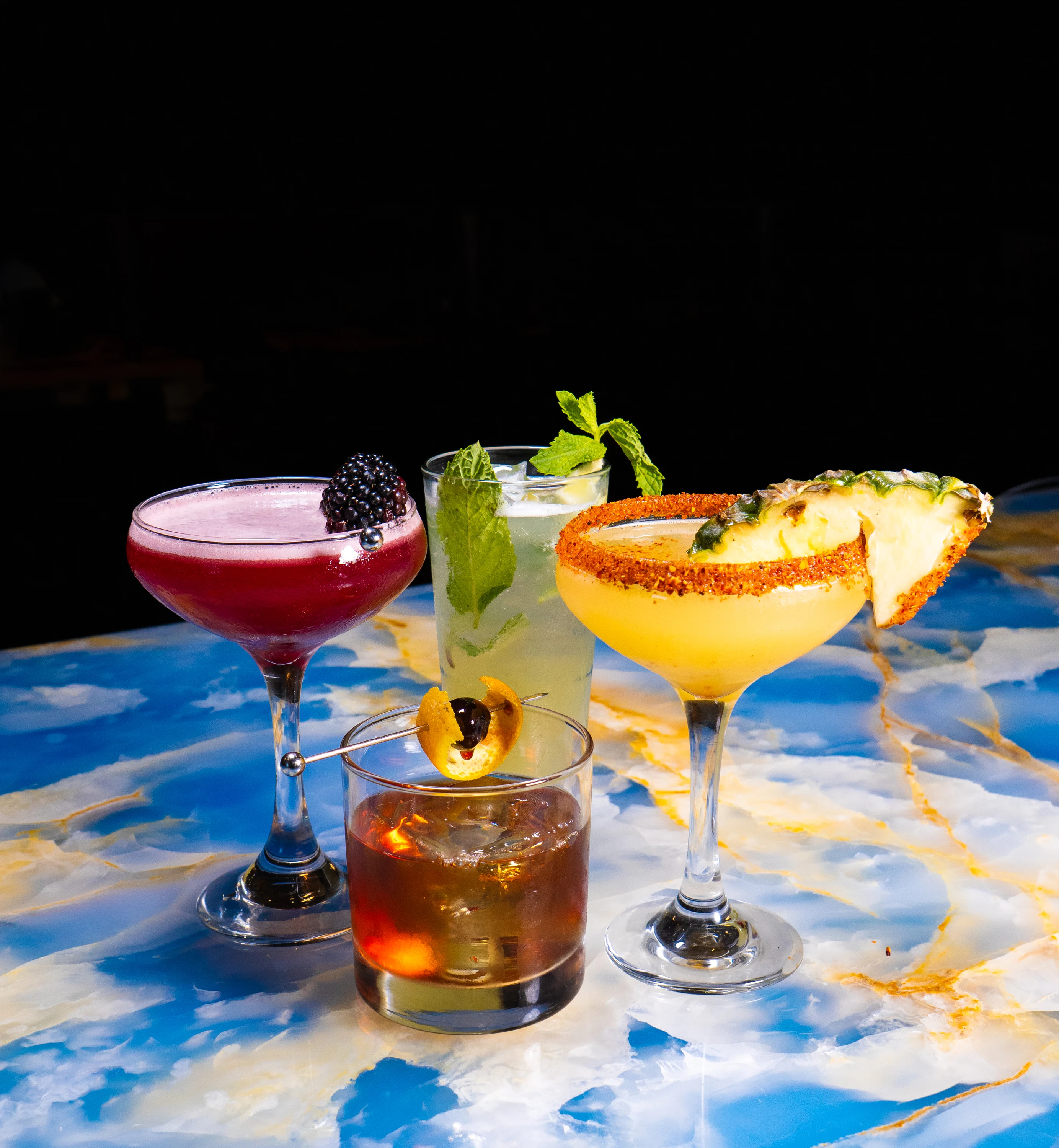 Happy hour drinks at Kitchen + Kocktails by Kevin Kelley