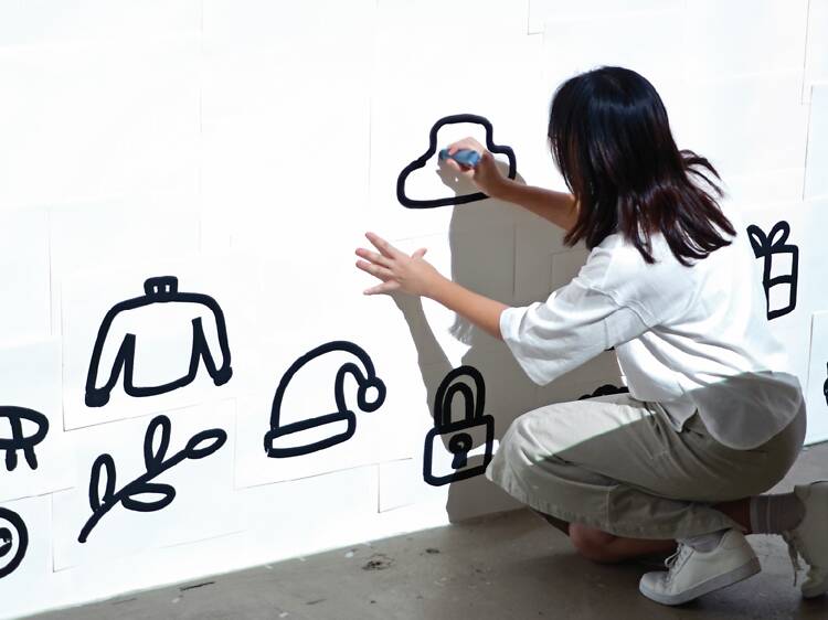 Pick up a marker and add your doodles to a growing communal canvas