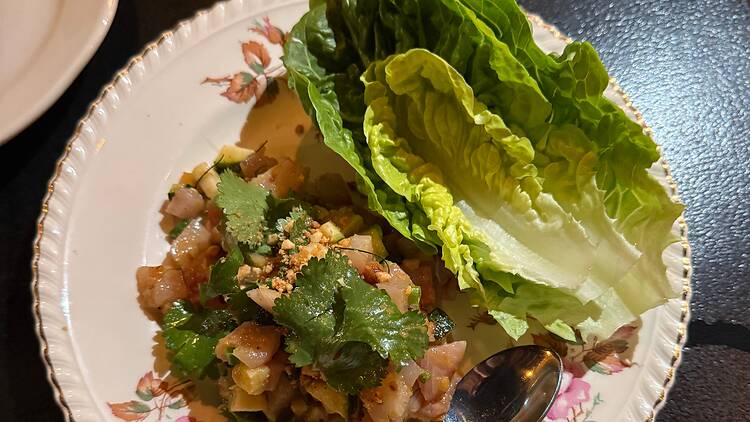 Kingfish dish at Piqu