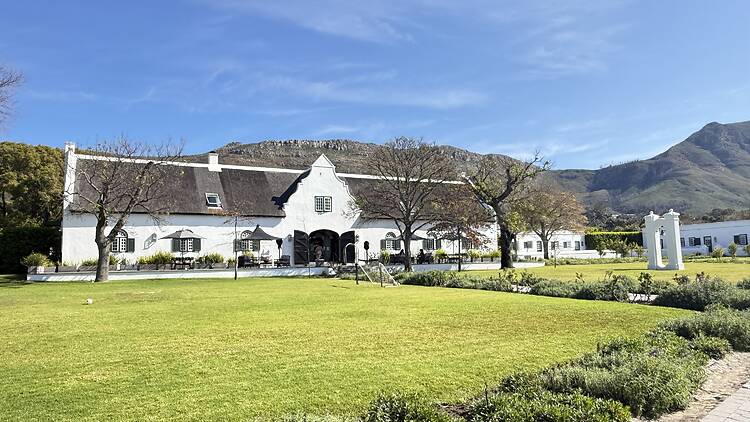 A view of from the gardens at Steenberg Hotel.