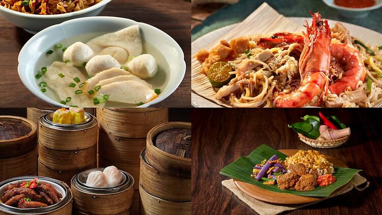Li Xin Teochew Fishball Noodles - Signature Noodle, First Street Fried Prawn Noodles - Big Prawn Fried Prawn Noodles, Swee Choon Dim Sum Express - Steamed Items, Padang Padang - Beef Rendang Li Xin Teochew Fishball Noodles - Signature Noodle, First Street Fried Prawn Noodles - Big Prawn Fried Prawn Noodles, Swee Choon Dim Sum Express - Steamed Items, Padang Padang - Beef Rendang