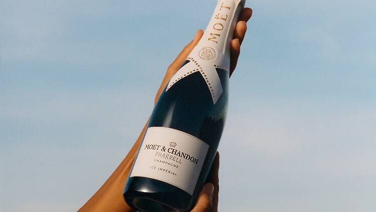 A bottle of Moet Ice x Pharrell Williams A bottle of Moet Ice x Pharrell Williams