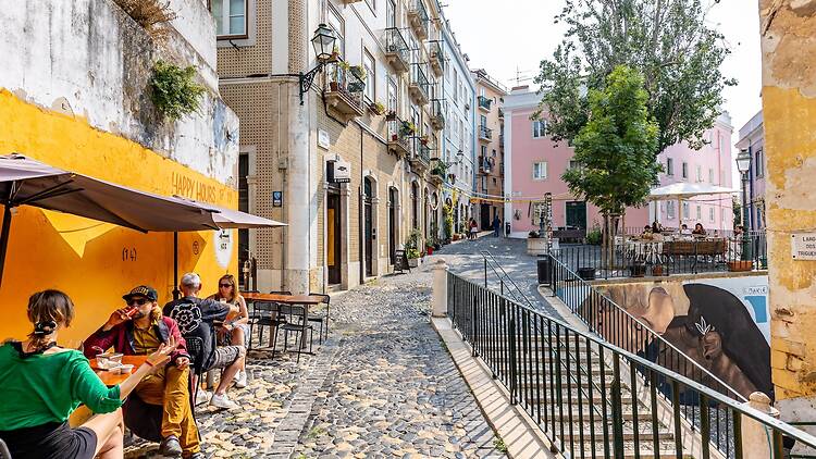 Historic street in Lisbon Historic street in Lisbon