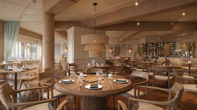 Render of NOA, Cronulla's new dining venue, in Sutherland Shire