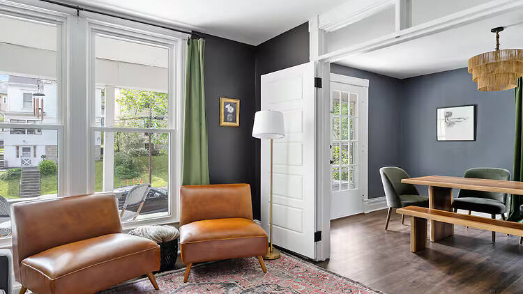 Best for decadent vintage-glam stays: The velvet-and-leather duplex Best for decadent vintage-glam stays: The velvet-and-leather duplex