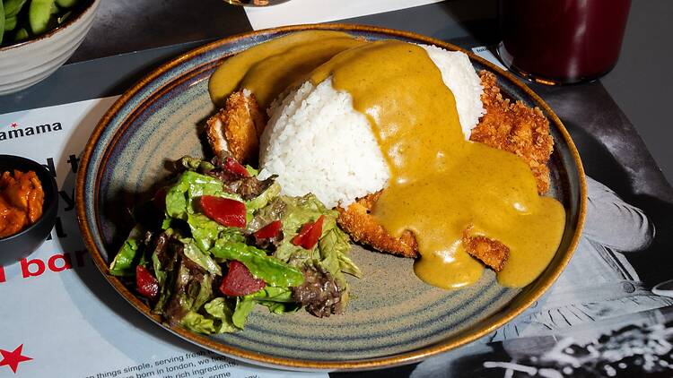 The chicken katsu curry at Wagamama Delhi