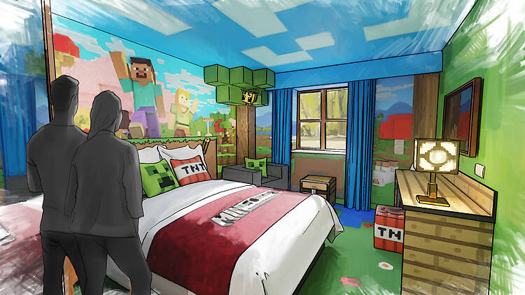 Rendering of Minecraft hotel Rendering of Minecraft hotel
