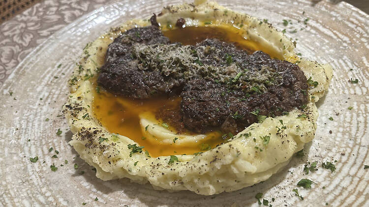 Butter steak with mash