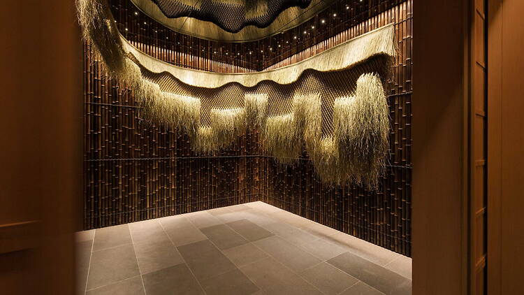 Straw installation by Momoko Fuji at Capella Kyoto