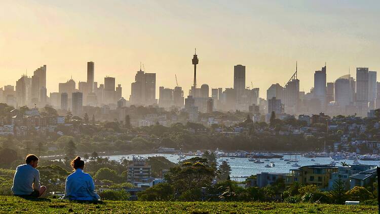 Dudley Page Reserve, Dover Heights Sunset view over city from park