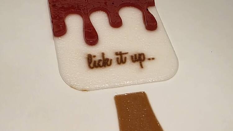The famous Lick It Up dessert at Raga
